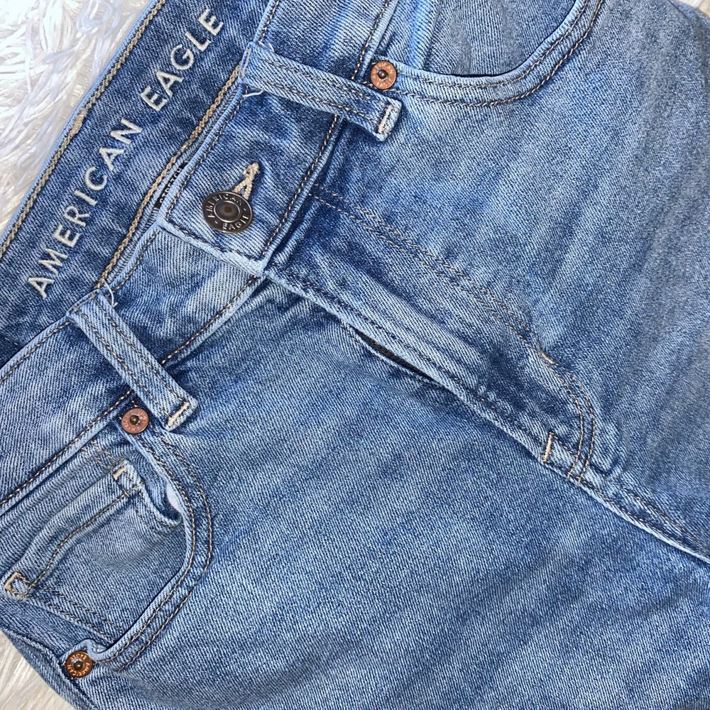 American eagle stretch mom jeans. Super cute and flattering.